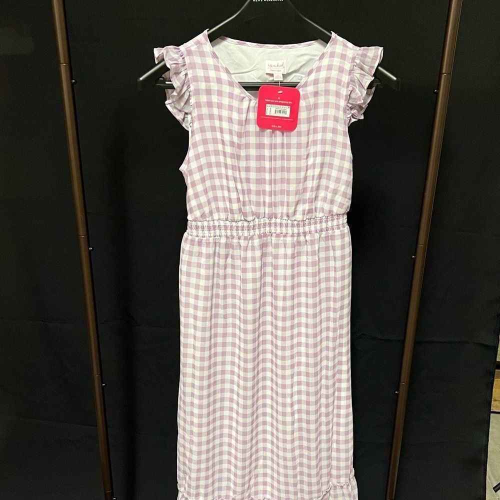 Pink plaid Maternity dress